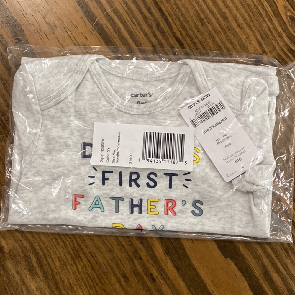 Carter’s Onesie. Daddy’s First Father’s Day.